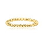 Italian 14kt Yellow Gold 2mm Bead Ring - Size 8