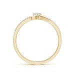 0.08 Ct Diamond Heart Ring in 14K Yellow Gold