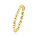 Italian 14kt Yellow Gold 2mm Bead Ring - Size 8