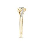 0.08 Ct Diamond Heart Ring in 14K Yellow Gold