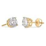 Natural Diamond Stud Earrings in 14K White Gold