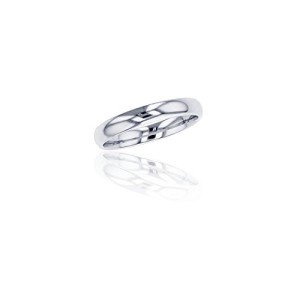 14K White Gold 3mm Polished Wedding Band, Size 7