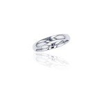 14K White Gold 3mm Polished Wedding Band, Size 7
