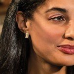 Diamond Hoop Earrings in 18kt Gold Over Sterling
