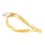 10K Yellow Gold Minimalist Wavy Thumb Ring, Size 9