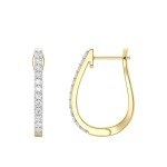 Elegant Lab-Grown Diamond Hoop Earrings in Gold