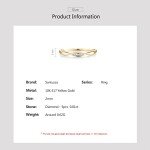 Dainty Twisted 10K Gold Diamond Stacking Ring