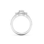 1.00 Carat 14k Gold 3 Stone Engagement Ring Set