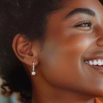 Diamond Drop Earrings in 14kt White Gold