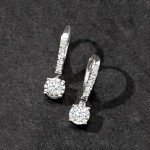Diamond Drop Earrings in 14kt White Gold