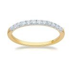 10k Yellow Gold Pave Set Diamond Rings for Women