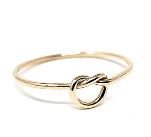 10k Yellow Gold Stacking Knot Ring - Size 7