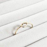 10k Yellow Gold Stacking Knot Ring - Size 7