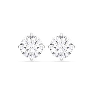 14K White Gold 1 Carat Lab Grown Diamond Studs