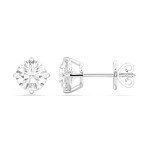 14K White Gold 1 Carat Lab Grown Diamond Studs