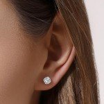 14K White Gold 1 Carat Lab Grown Diamond Studs