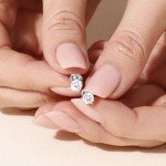 14K White Gold 1 Carat Lab Grown Diamond Studs