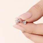 14K White Gold 1 Carat Lab Grown Diamond Studs