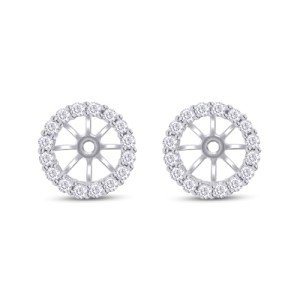 Lab Grown Diamond Earring Jackets in White Gold