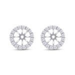 Lab Grown Diamond Earring Jackets in White Gold