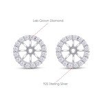 Lab Grown Diamond Earring Jackets in White Gold