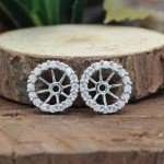 Lab Grown Diamond Earring Jackets in White Gold