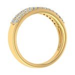 Half Carat Baguette and Round Diamond Wedding Band