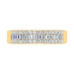 Half Carat Baguette and Round Diamond Wedding Band