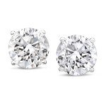 Lab Grown Diamond Stud Earrings - Round Cut