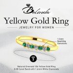 Belinda Jewels 10k Gold Diamond & Emerald Ring