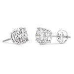 Lab Grown Diamond Stud Earrings - Round Cut