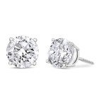 Lab Grown Diamond Stud Earrings - Round Cut