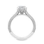 1 Carat Lab Grown Diamond Vintage Engagement Ring