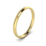Unisex 14k Yellow Gold 2mm Wedding Ring