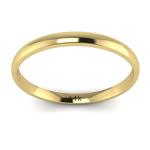 Unisex 14k Yellow Gold 2mm Wedding Ring
