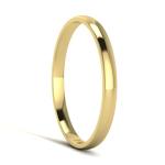 Unisex 14k Yellow Gold 2mm Wedding Ring