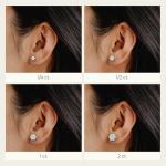 Lab-Grown Diamond Flower Stud Earrings in Gold