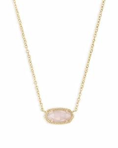 Kendra Scott Elisa Rose Quartz Pendant Necklace