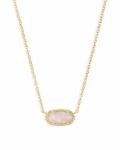 Kendra Scott Elisa Rose Quartz Pendant Necklace