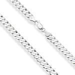Miabella 925 Sterling Silver Diamond Cut Cuban Necklace