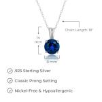 Sterling Silver September Birthstone Pendant Necklace