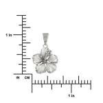 Hawaiian Silver Hibiscus Pendant Necklace with Chain
