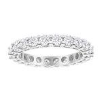 14K White Gold Diamond Eternity Stackable Ring