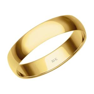 4MM Solid Gold Men's Wedding Band, Size 9