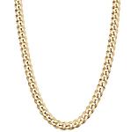18K Gold Over Silver Diamond-Cut Cuban Link Necklace