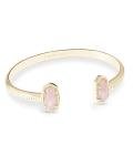 Kendra Scott Elton Rose Quartz Cuff Bracelet
