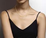18K Gold Over Silver Diamond-Cut Cuban Link Necklace