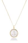 Italian 18K Gold Bee Coin Pendant Necklace