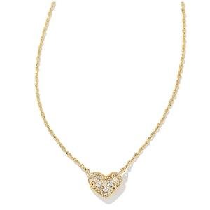 Kendra Scott Gold-Plated Heart Necklace with Crystals