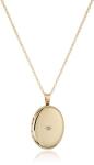 14k Gold-Filled Oval Pendant Diamond Locket Necklace
